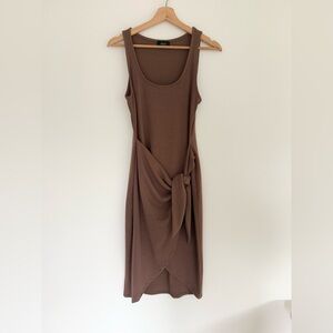 NWOT Vici Wilmer Ribbed Front Tie Dress